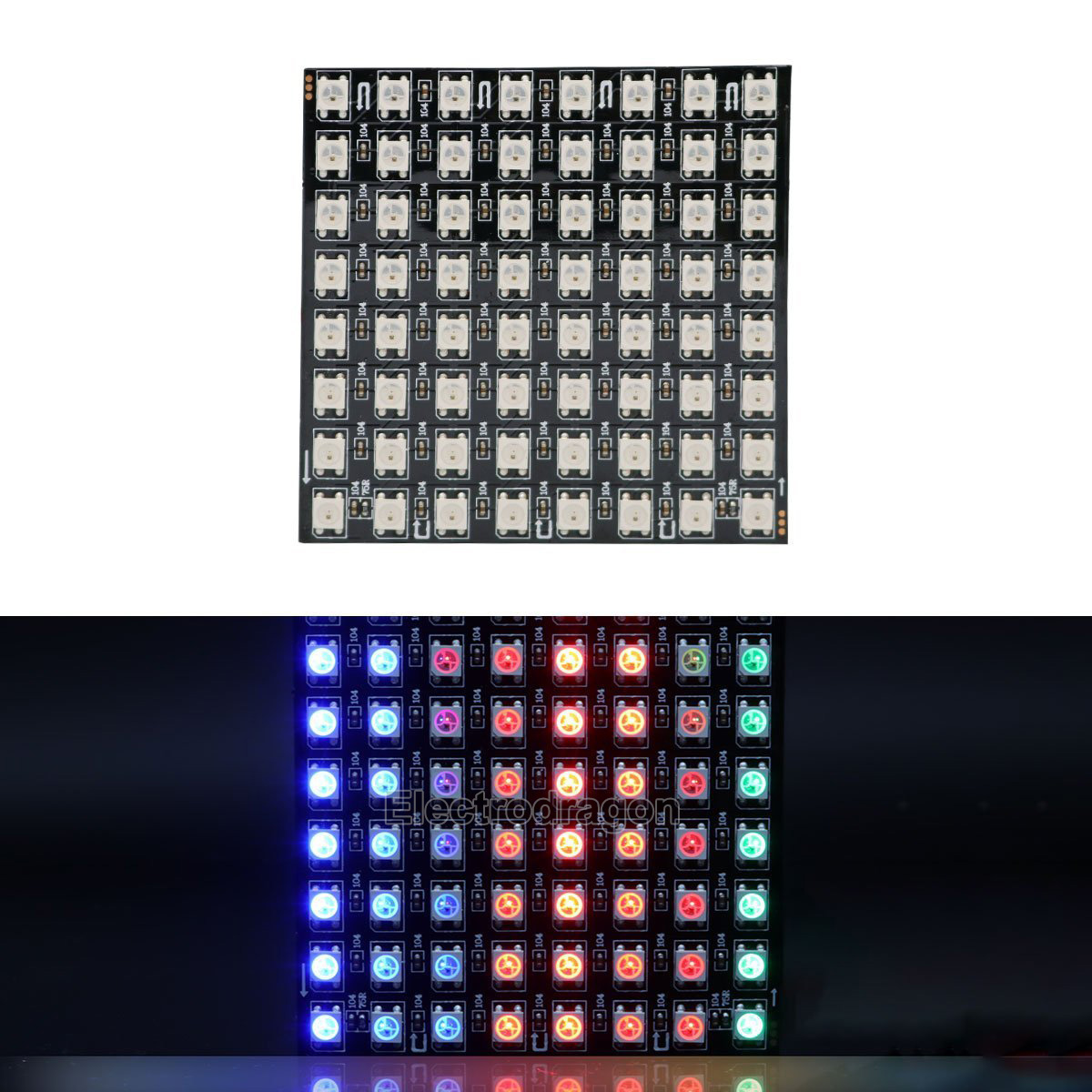 WS2812 8x8 RGB matrix course module